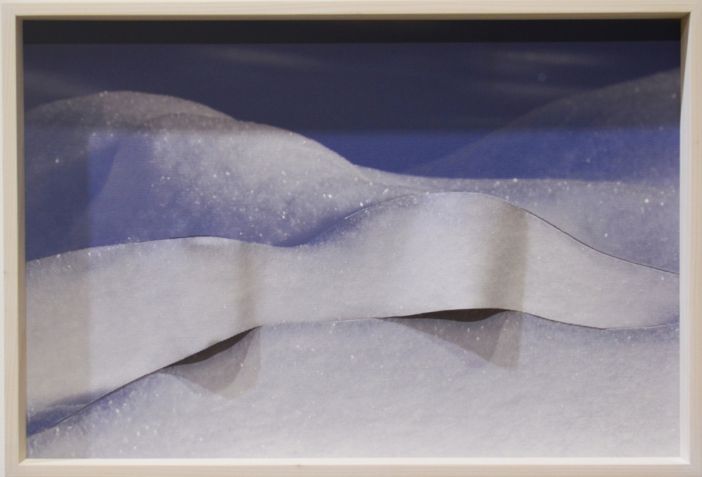 Gersony: Estados-D'-água (neve) IV - Pigmento natural sob tela - 34x50cm